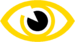 Clip-art of a yellow-shaded eyeball