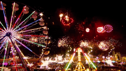 Carnival with fireworks.gif