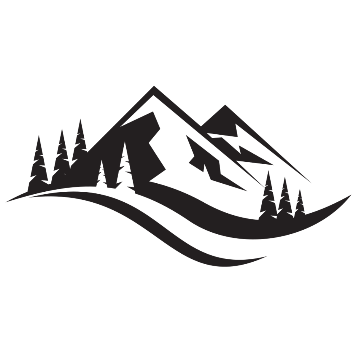 File:Mountain logo silhouette.svg - EndMyopia Wiki